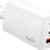 Aqiila W3 Ładowarka USB 65 W 1x USB-A, 2x USB-C® Power Delivery, Quick Charge 3.0, QC 4+ biały dom