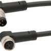 Vk03c969 Kabel Połączeniowy, 0,3 M, Gniazdo M8 3-Stykowe Kątowe, Wtyczka M8...