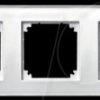 489319 M-PLAN real glass frame - 3-gang, brilliant white