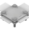 Złącze krzyżowe 2 płytki 4 x M8 B do 50 mm /OG/ AN-03C/OG/ A191044 AN-KOM