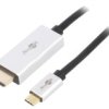Adapter Hdcp 2.2, Hdmi 2.1 Hdmi Wtyk, Usb C Wtyk Złocony 2M 60174