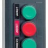Kaseta ciemnoszara przyciski zielony kryty/czerwony kryty/zielony kryty O22 XALD311