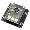 Obudowa Raspberry Pi model 3B+/3B/2B Vesa v2 do montażu na monitor - czarno-przezroczysta + wentylator
