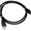 Patchcord Utp Kat.5E Kabel Sieciowy Lan 2X Rj45 Linka Czarny 0,25M Alantec