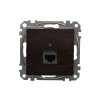 Gniazdo komputerowe RJ45 kat. 6 UTP, wenge, efekt drewna, Sedna Design i Elements SDD181461