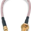 Coaxial cable, SMA jack (straight) to MCX plug (straight), 50 Ω, RG-316/U, grommet black, 152.4 mm, 65503206515305