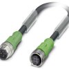 Kabel do czujników/elementów wykonawczych Phoenix Contact SAC-4P-M12MS/ 1,0-186/M12FS 1509542, złącze żeńskie M12, prost