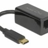 Delock USB 2.0 adapter [1x złącze męskie USB-C - 1x złącze żeńskie RJ45] 65904 12.7 cm
