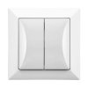 OPAL Wyłącznik podwójny świecznikowy z podświetleniem biały WP-2 Op/S BI