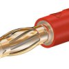 Adapter do złącz pomiarowych, rodzaj: Złącze męskie na żeńskie, wtyk: 4mm, gniazdo: 2mm, 25A, Czerwony, 30 V ac, 60 V dc