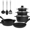 Zestaw garnków aluminiowych z patelnią i akcesoriami Symphony 12-elementowy AMBITION