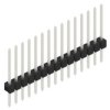Pin header, 15 pole, pitch 2.54 mm, straight, black, 10046601
