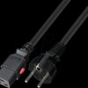 7132-L-5,0M Netzkabel CEE 7/7 auf C19, SelfLock, 5,0 m, schwarz