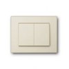 Włącznik 2-klawiszowy beżowy