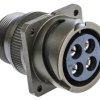 Złącze 4-pinowe Żeński Amphenol Żeński Montaż ścienny MIL-DTL-5015 rozmiar 22