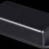 1551KFLBK Mini ABS housing, 80 x 40 x 20 mm, black, flanged