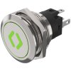 EAO 82-6151.1A34.B006 22mm Illum PB Symbol-Door Open Solder Mom. Blue 24VDC LED