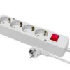 Przedłużacz Z Wyłącznikiem 4-Gniazda Z/U Schuko 16A 10M /H05vv-F 3X1,5/ Biały...