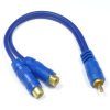 Rozgałęźnik RCA wtyk - 2x gniazdo z kablem 0.2m