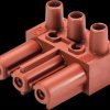 92.031.3858.0 Socket, 3-pin, brown, screw connection
