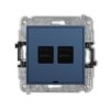 ICON Gniazdo podwójne 2xUSB C-C bez pola opisowego navy blue 64IGUSBBO-8 KARLIK