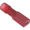 Insulated flat plug sleeve, 2.8 x 0.8 mm, 0.5 to 1.0 mm², AWG 22 to 18, nylon, red, DNF18-110FIB-M