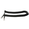 Kabel Telefoniczny Spiralny Rj10 4P4c 2M Czarny Słuchawkowy