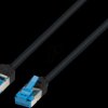 1812-VF-0,15M Cat.6a VariFlex U/FTP Patch cable, 6kV, black, 0,15m
