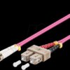 95944 Duplex fiber optic cable, LC-UPC male >SC-UPC male, OM4, 2.0