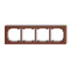 Deco Ramka Poczwórna Brązowy Metalik 9Dr-4