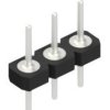 Pin header, 3 pole, pitch 2.54 mm, straight, black, 10043827