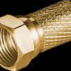 51868 F-connector, for 7 mm diameter coaxial cable, gold plated, big n