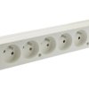 Listwa przedłużacza, 6 gniazd, biała PZ07