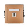 DECO Gniazdo USB-AA 3.0 złoty metalik 8DGUSB-5 KARLIK
