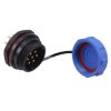 7 Pin Waterproof W21 Male Socket Panel Mount Connector IP68
