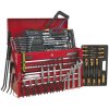 Sealey AP225COMBO Topchest 5 Drawer + Ball Bearing Slides - Red & 229pc Tool Kit
