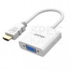 UNITEK Adapter HDMI / VGA FullHD (wtyk / gniazdo) biały 15cm