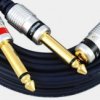 Kabel audio gn.Jack 3,5 stereo /2x wt.Jack 6,3 mono MK72 3m