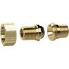 Double threaded nipple, L 27 mm, 25 bar, brass, for pipe systems, 136112
