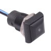 IRC3F422L0G APEM Green LED Black Button Square 16mm Momentary NO Push Button Switch Prewired IP67