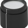 Button, cylindrical, Ø 18.8 mm, (H) 14.2 mm, black, for rotary switch, 6-1437624-7