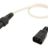 SCHAFFNER-820075 Kabel IEC C13 żeński, IEC C14 męski 0,5m z blokadą IEC LOCK