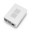Obudowa z dwoma wentylatorami do Raspberry Pi 4B - biała ABS - LT-4A14