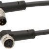 VK03C969 Kabel połączeniowy, 0,3 m, gniazdo M8 3-stykowe kątowe, wtyczka M8 3-stykowa kątowa, 3x0,34 mm², PUR (poliuretan)