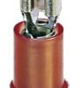 Insulated flat plug sleeve, 2.8 x 0.8 mm, 0.5 to 1.5 mm², AWG 20 to 16, brass, tin-plated, red, 3240049