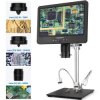 Mikroskop laboratoryjny do elektroniki, biologii i badań próbek, 3 obiektywy, ekran 10″ – Andonstar AD249S-M