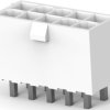 Pin header, 10 pole, pitch 4.2 mm, straight, white, 1-2825272-0