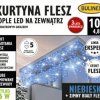 Kurtyna świetlna zewnętrzna flesz 100l kurtyna sople z dod.gniazdem 4,9m dekoracji+1,5 m przew. zasilaj. niebieski/biały flash