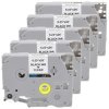 Taśma 5x Tze-111 do drukarki Brother 6mm 8m przeźroczysta taśma czarny nadruk /5szt./