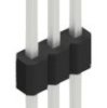 Pin header, 3 pole, pitch 1.27 mm, straight, black, 10060247